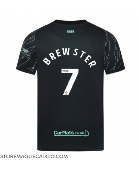 Sheffield United Rhian Brewster #7 Maglia Gara Trasferta Repliche 2024-25 Maniche Corte